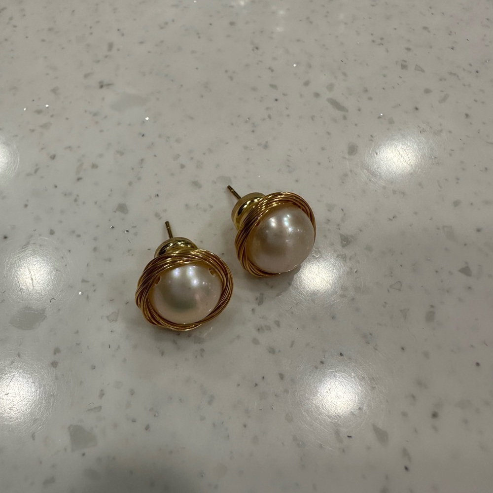 Faux Pearl Earrings